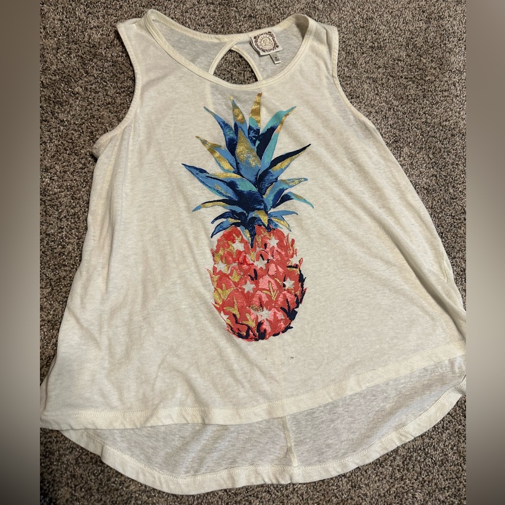 Pineapple Print Sleeveless Top